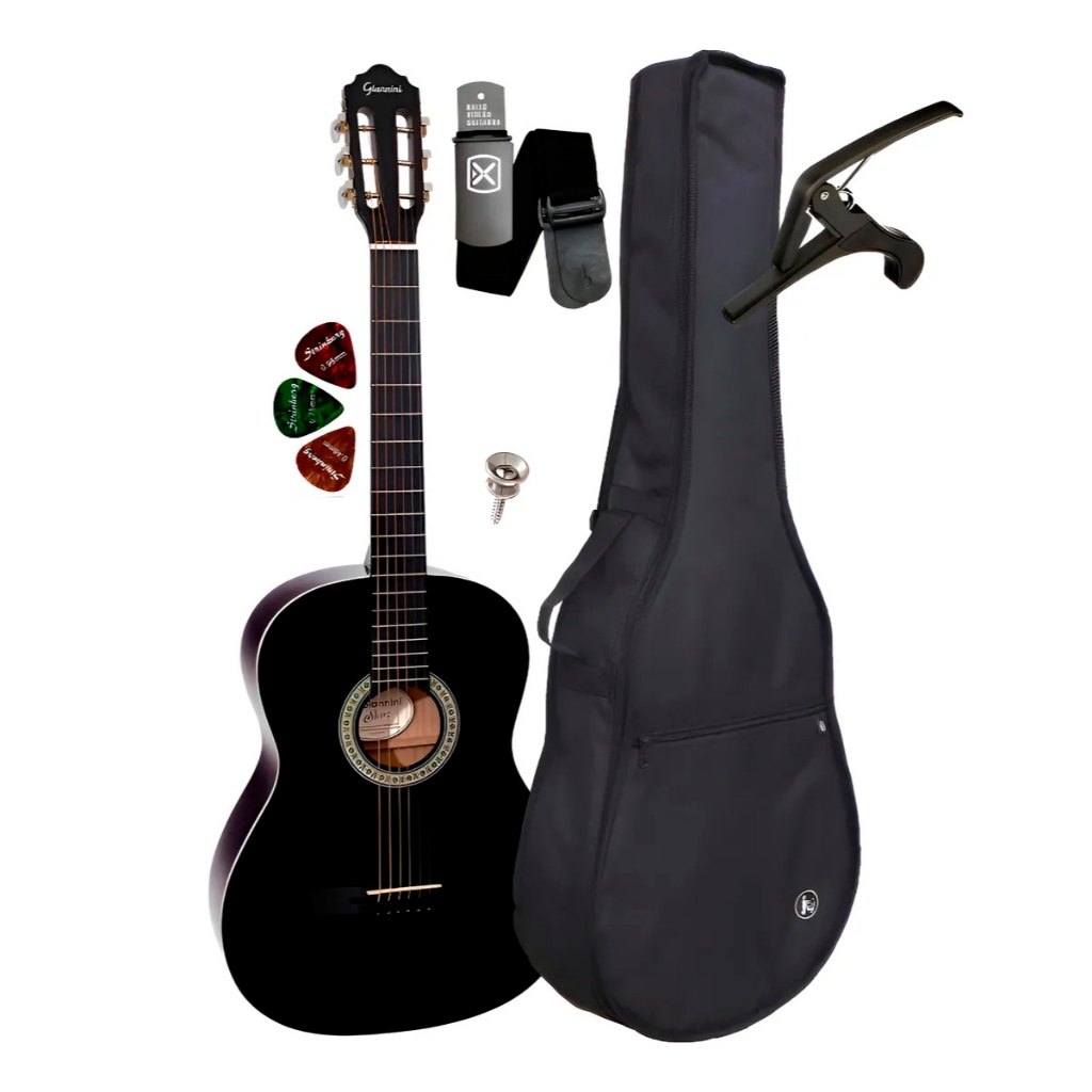 Violão Acústico Giannini S-14 Bk + Capa E Acessórios