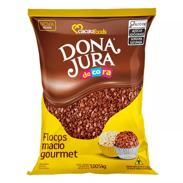 Granulado em Flocos Macio Sabor Chocolate ao Leite 1,005kg CACAU FOODS em Oferta na Shopee