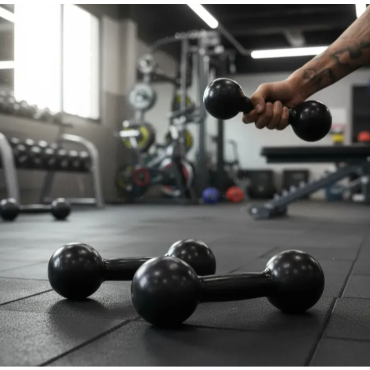 Halter Emborrachado Fitness 1kg One Life Sports – Conforto e Segurança no Treino