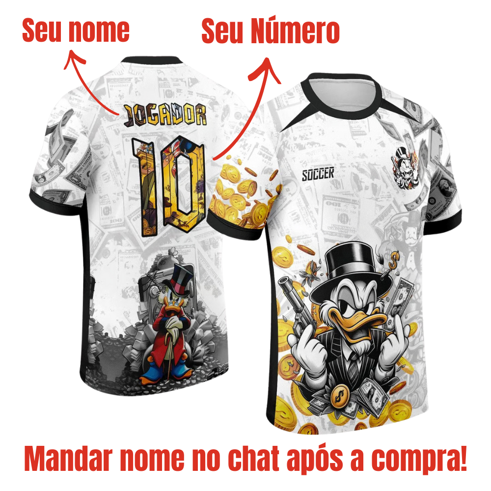 Camiseta Interclasse Personalizada DryFit Tio Patinhas | Camisa de Time para Jogos Escolares