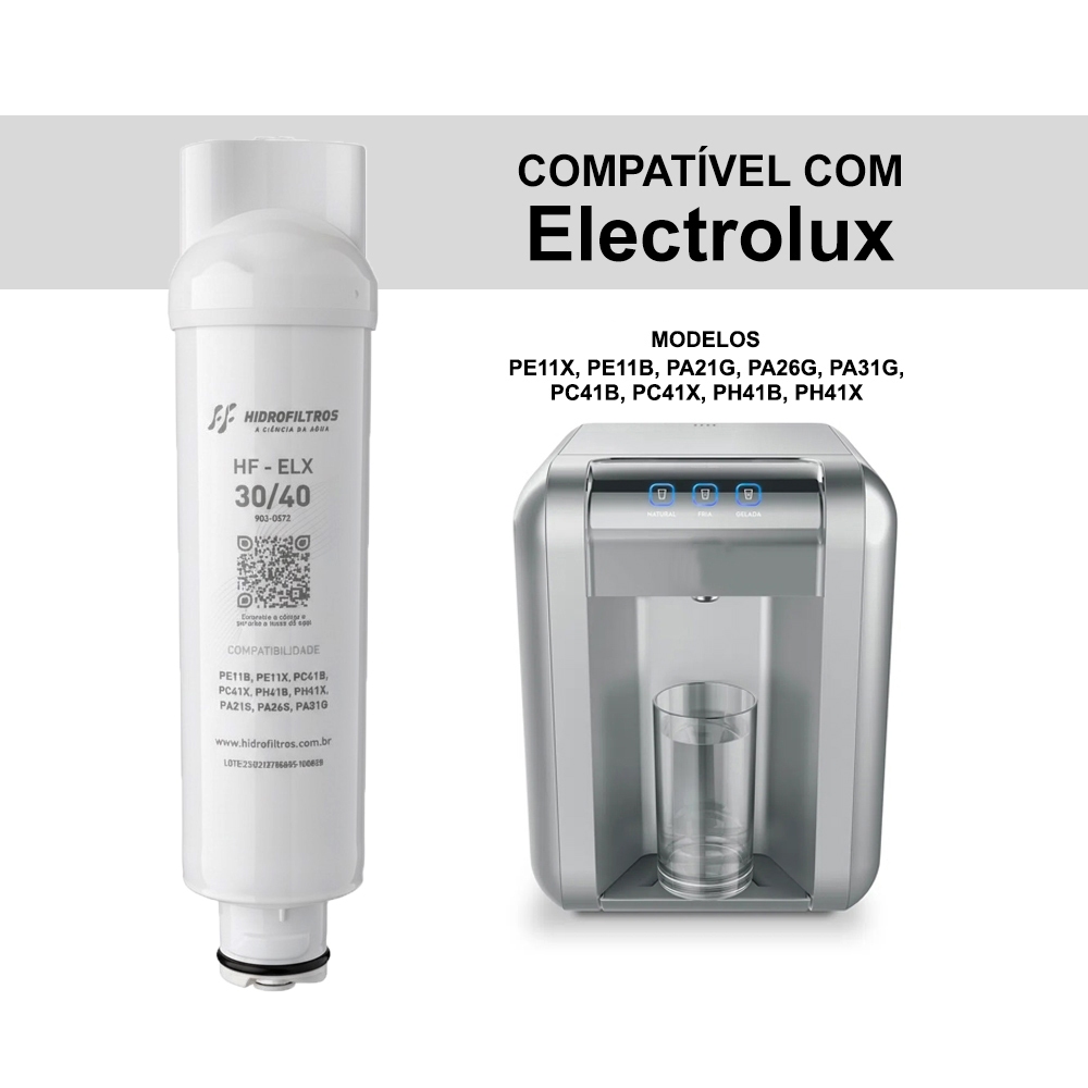 Refil Hidrofiltros Compatível Purificador Electrolux PE11X/B PC41B/X PH41B/X PA21/26/31G em Oferta na Shopee
