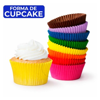 Formas Forminhas de Silicone Cupcake 7cm Coloridas Redonda Muffin Bolo Tortas em Oferta na Shopee