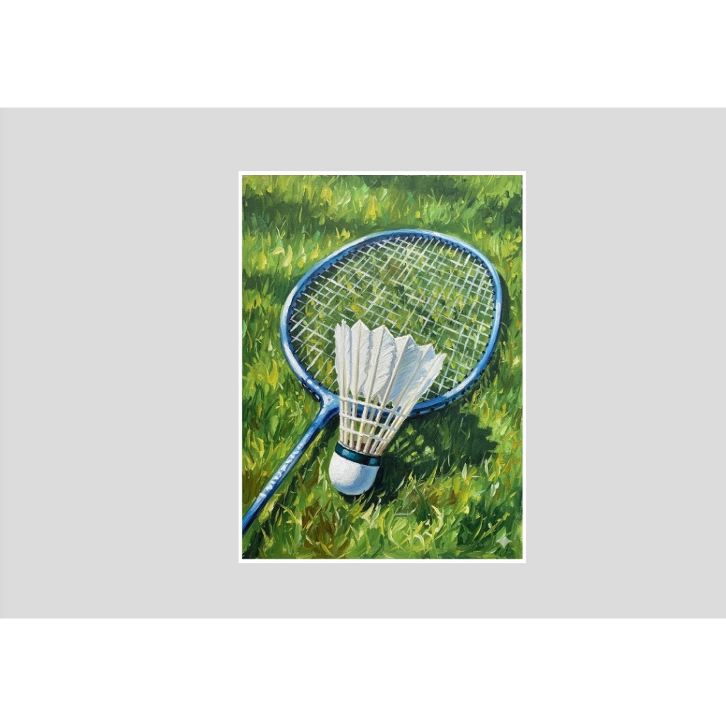 Quadro Badminton Tenis Peteca Esporte Raquete Academia Lazer
