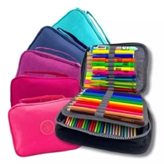 Estojo Escolar Feminino/ Masculino Box Juvenil Martelasse Estojo Escolar Organizador Grande Jumbo Box 2 Compartimentos em Oferta na Shopee