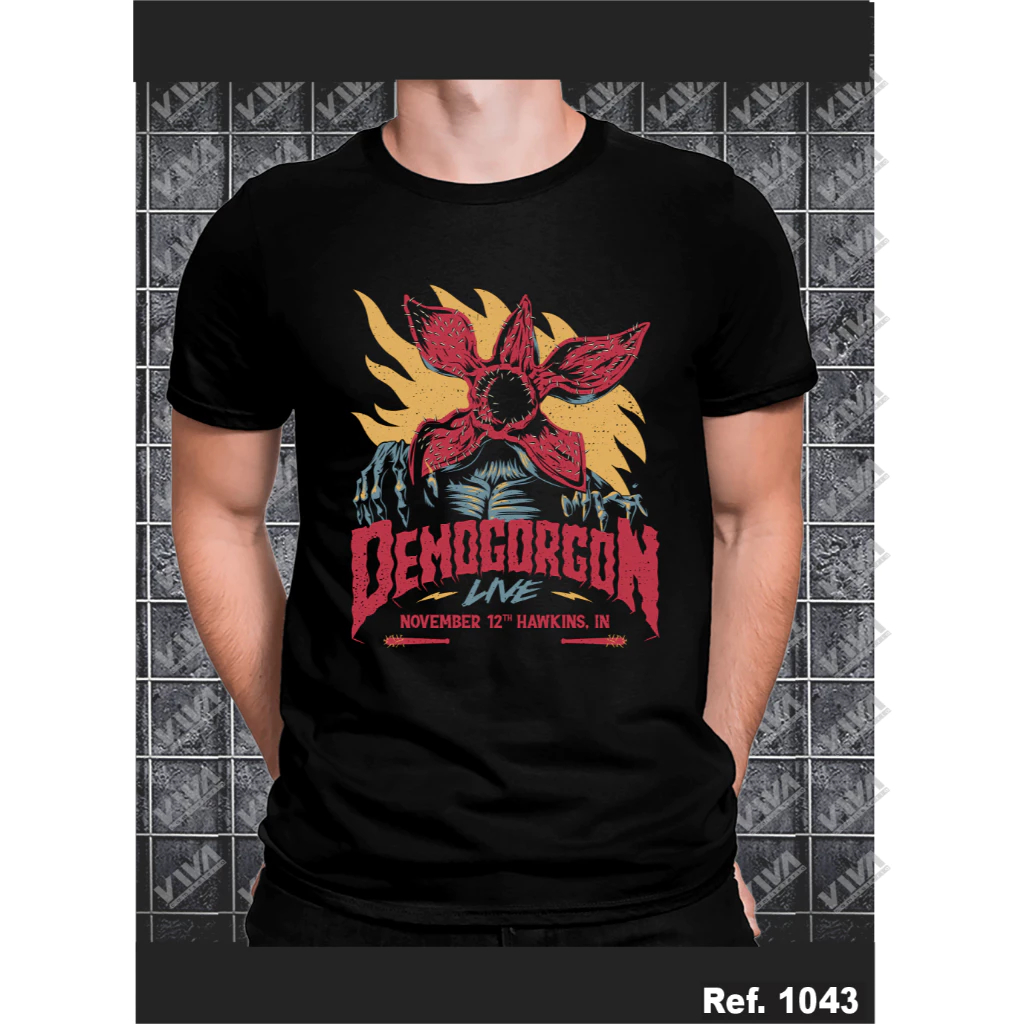 Camiseta Basica Unissex Algodão Stranger Things Série Eleven 11#IMAGEM MERAMENTE ILUSTRATIVA#    As camisetas são fabric