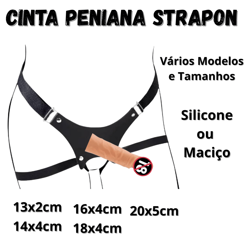 Cinta Strapon com Prótese Realista – Ajustável, Confortável e em Diversos Modelos