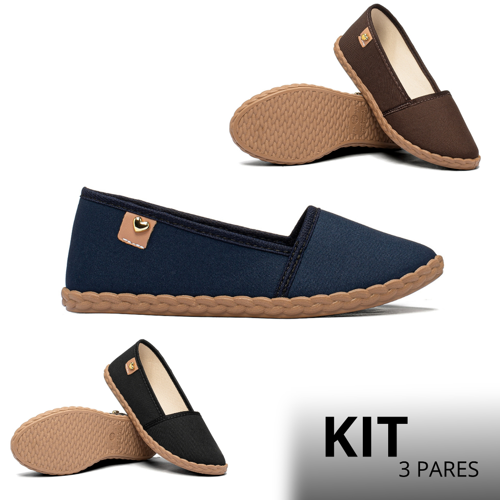 Kit Sapatilha Feminina Flexível Macia Leve em Oferta na Shopee