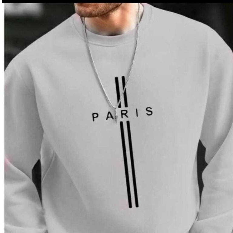 Blusa de Frio Gola Redonda Estampado Paris Moletom Masculino Feminino Unissex Alta Qualidade