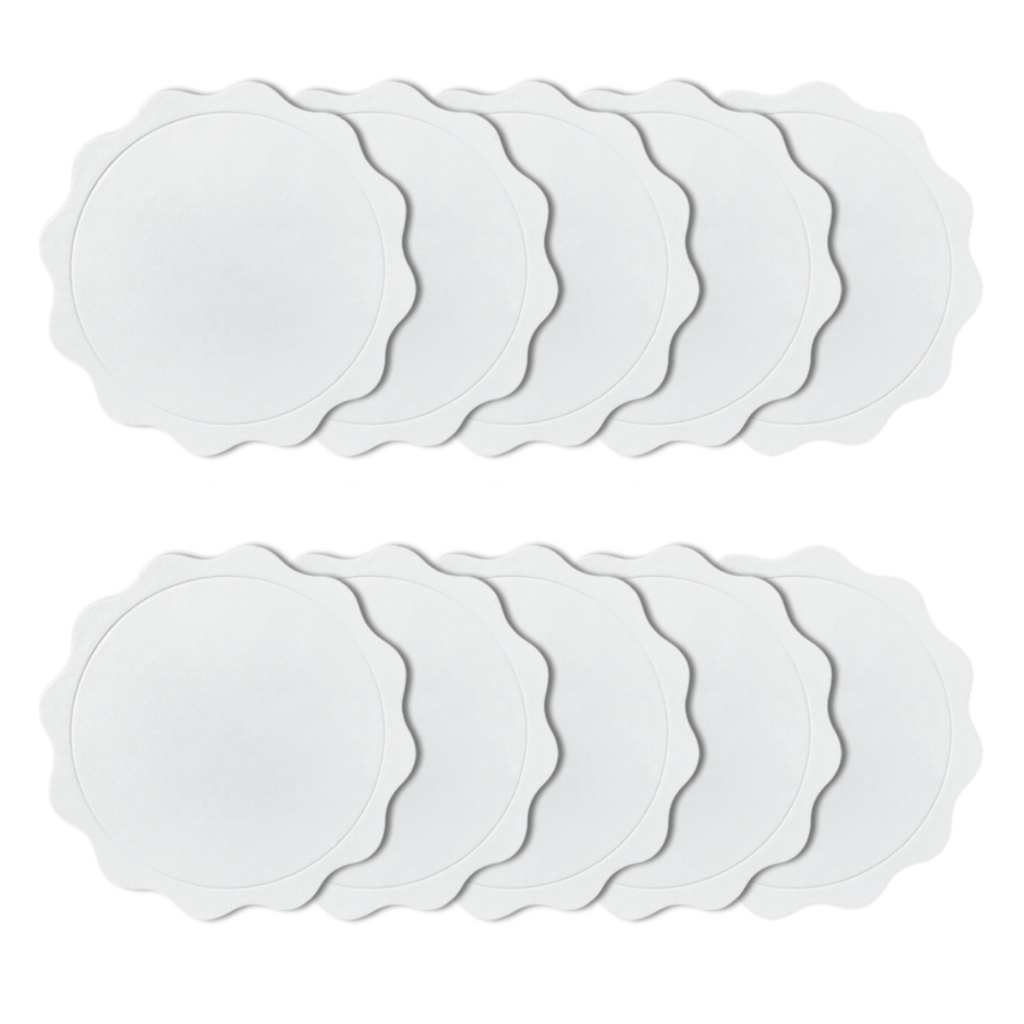 Base Laminada Para Bolo Cakeboard Ondulada Branco 21cm 10 Unidades em Oferta na Shopee