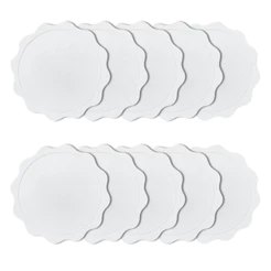 Base Laminada Para Bolo Cakeboard Ondulada Branco 21cm 10 Unidades