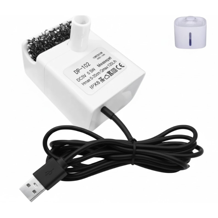 Bomba Submersa Para Bebedouro Fonte De Água Automático Pet em Oferta na Shopee