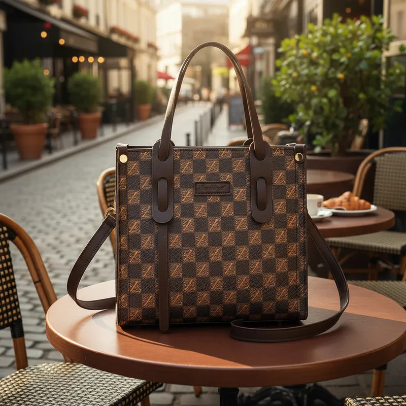 [Bolsa Retrô] Bolsa de ombro/transversal de luxo, bolsa tote em couro legítimo, bolsa com estampa color block, bolsa C1 em Oferta na Shopee