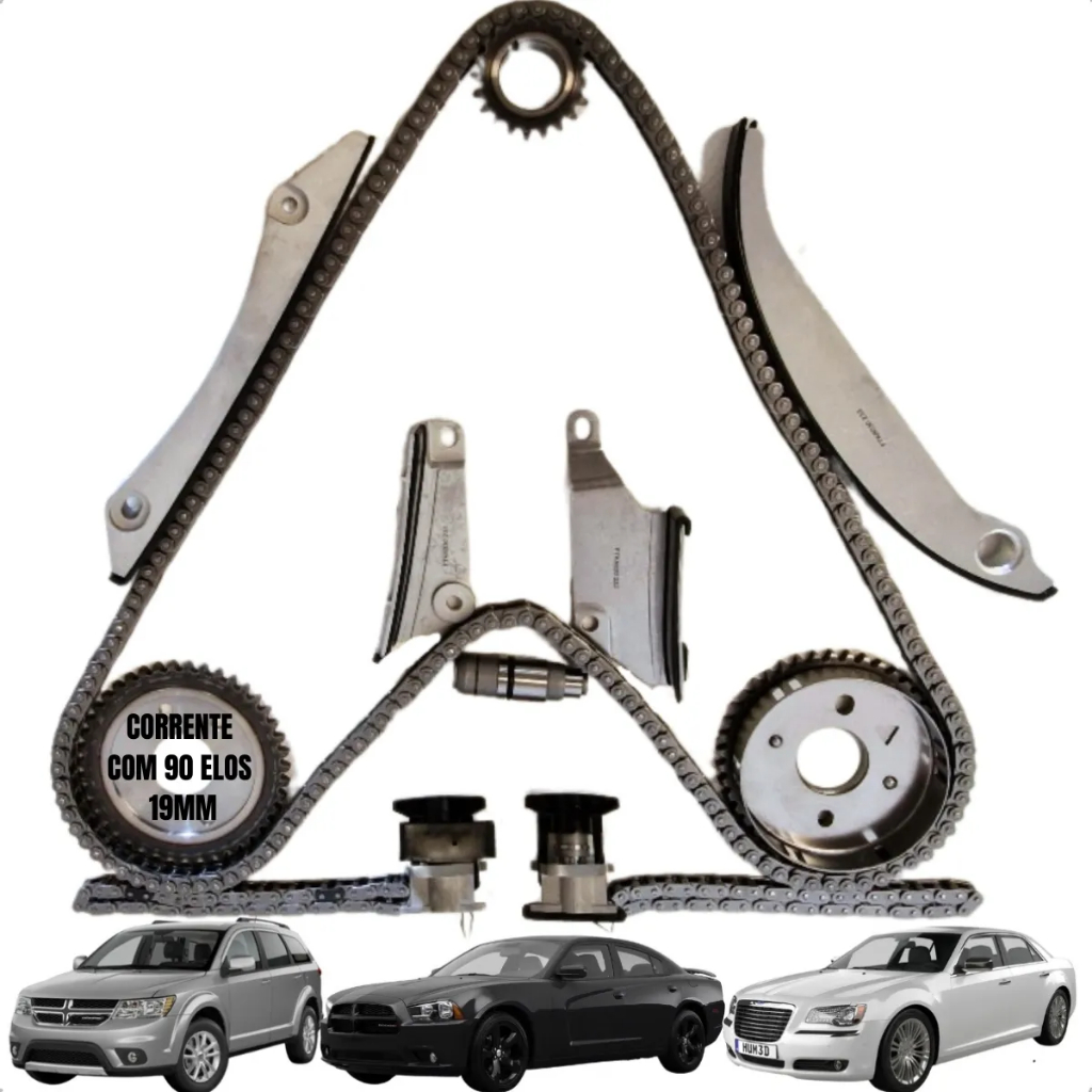 Kit Corrente do Comando Modelo Grossa Dodge Journey Charger Chrysler 300 Stratus 2.7 V6 2001