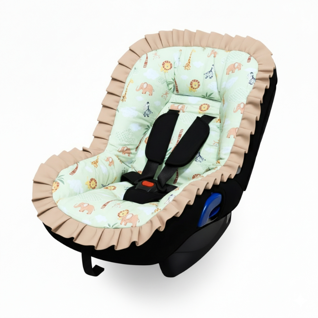 Capa Bebe Conforto Acolchoada Estampada Menino Menina 100% Algodão com Passagem Para Cinto em Oferta na Shopee