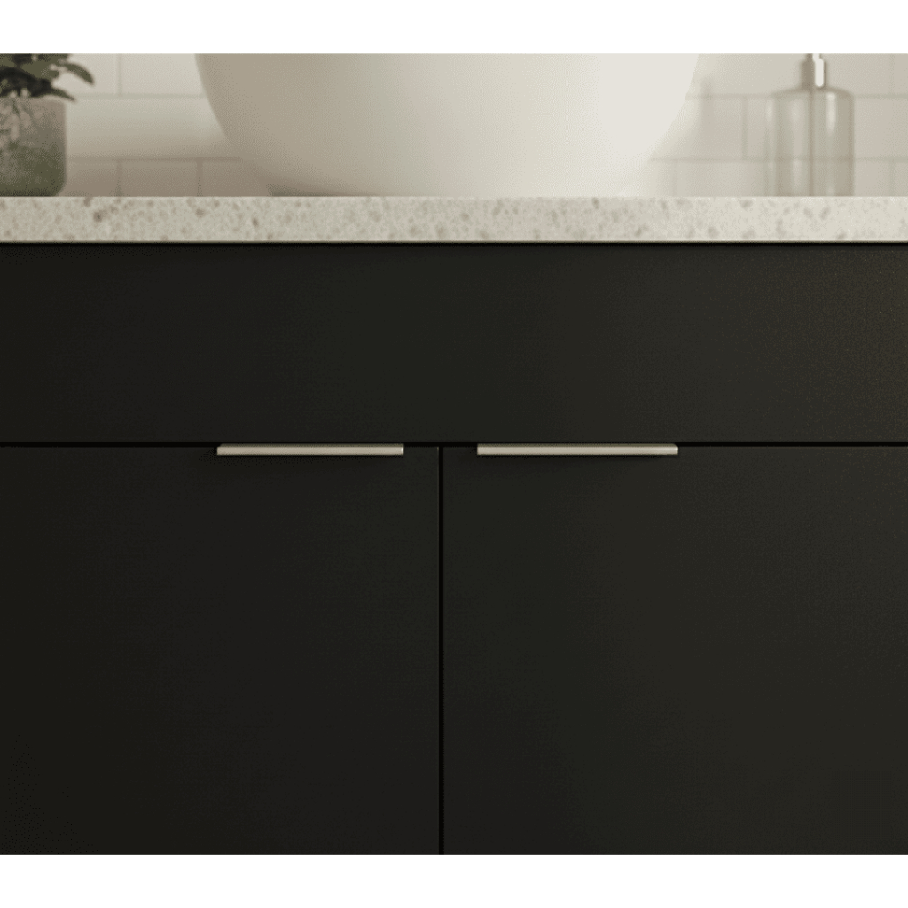Gabinete Banheiro Planejado 2 Portas 100% MDF COR PRETO TX Marcenaria Premium
