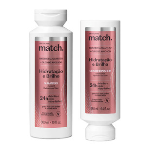 Match Hidratação e Brilho: Shampoo 300ml + Condicionador 280ml/ Boticário/