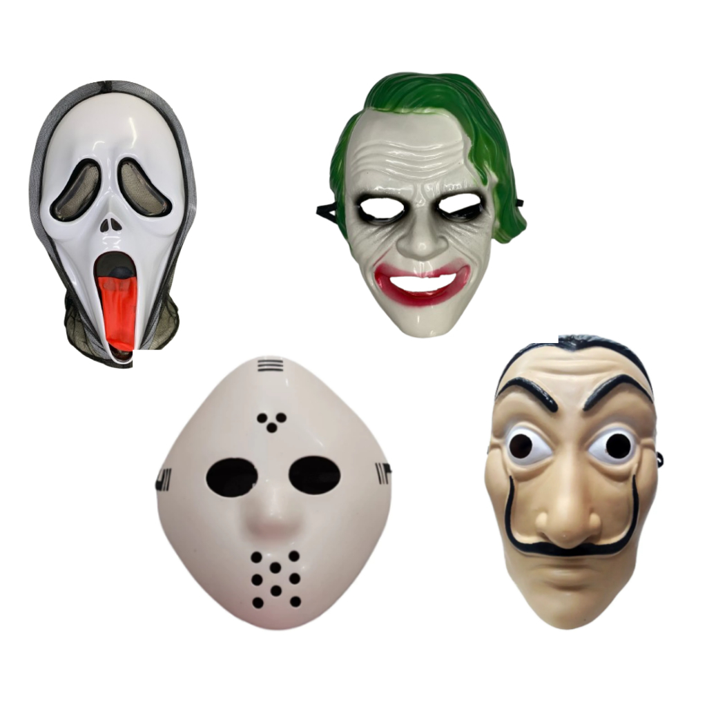 Máscara  Personagem Coringa/ Pânico Jaisom - La Casa De Papel Fantasia Carnaval