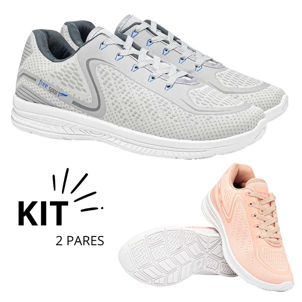 Kit Tênis Feminino Academia Corrida Confortável