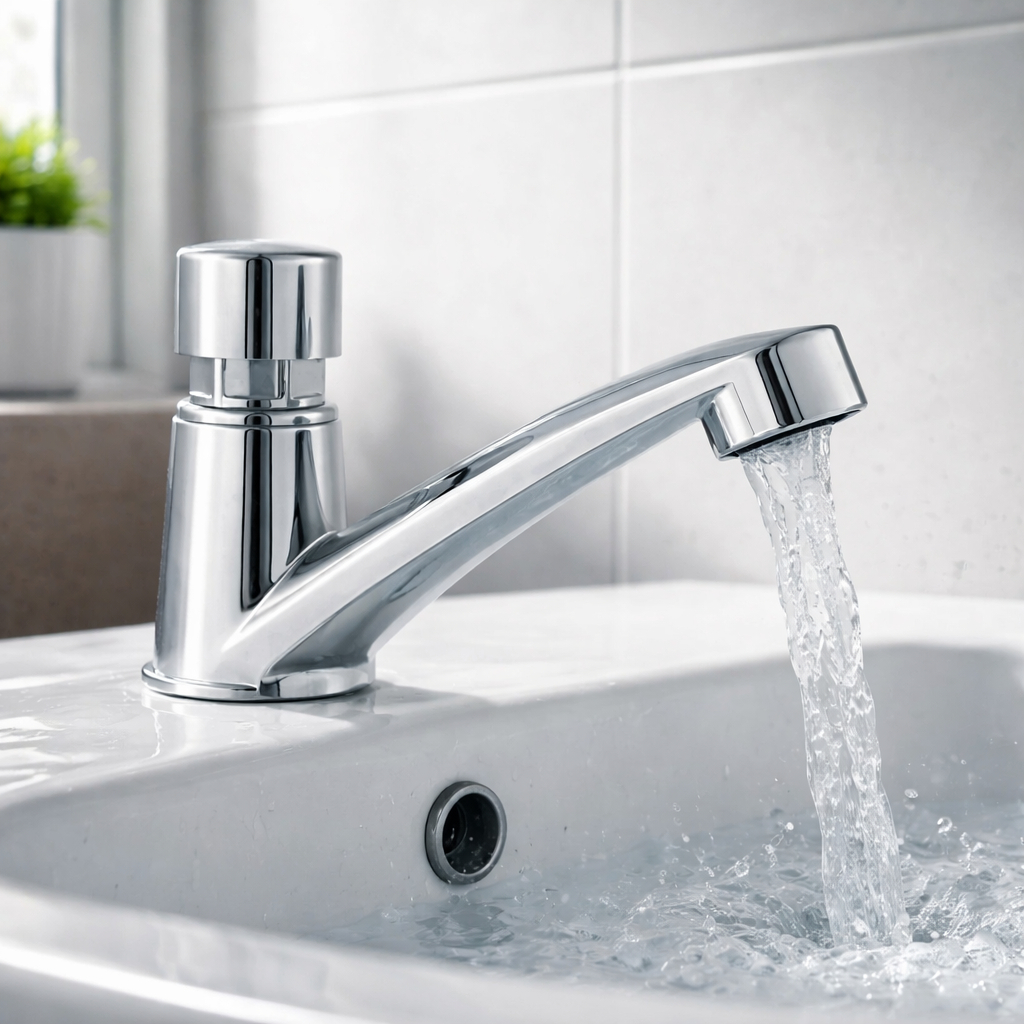 Torneira Para Banheiro Lavatório Cozinha Automática/Manual Prata Cromado Abs MonoComando C/ Arejador em Oferta na Shopee