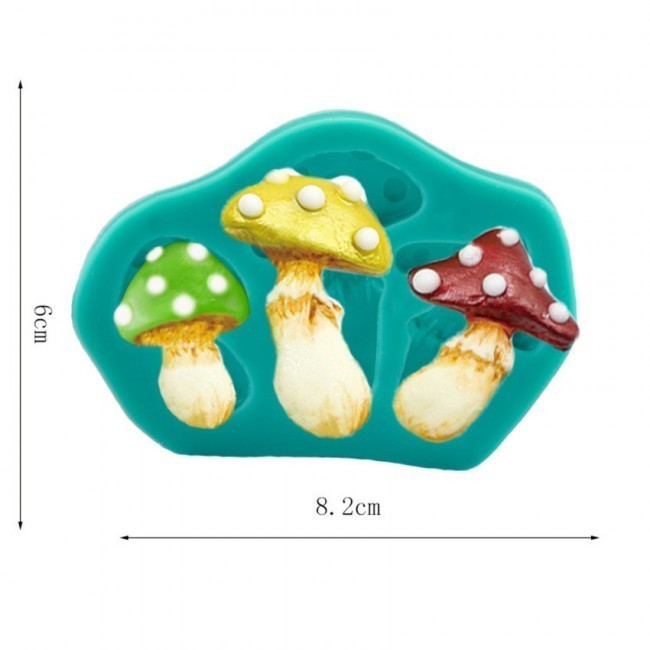 MOLDE DE SILICONE COGUMELOS, RESINA, CONFEITARIA, BISCUIT