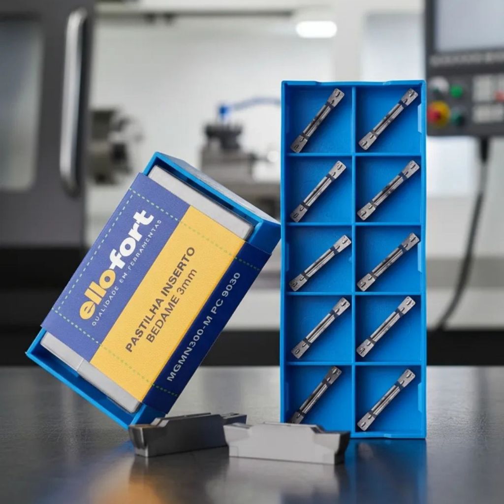 Jogo Pastilha Para Torno Cnc Inserto Bedame 3mm MGMN300-M Desbaste Para Usinagem 10 Unidade ELLOFORT
