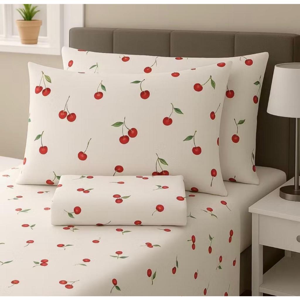 Lencol sem Elastico + Fronhas Percal 180 Fios Algodão Solteiro Casal Queen King varias estampas. em Oferta na Shopee