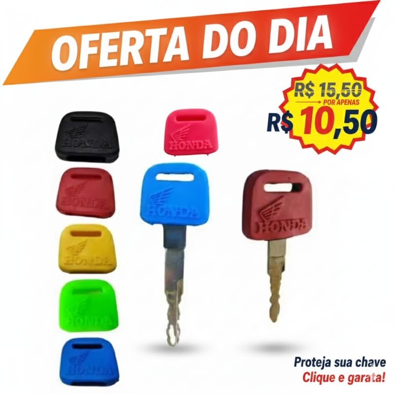 Capa para Chave de  Moto Titan Fan Pcx Bros Biz Pop Cb300 em Oferta na Shopee