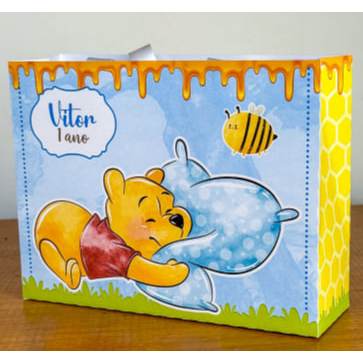 Sacolinha Personalizada URSINHO POOH festa infantil sacola URSO POOH aniversario ursinho pooh bebe