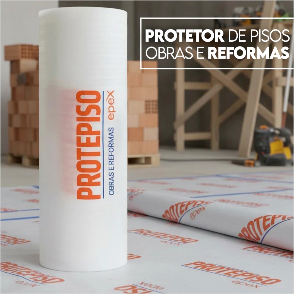 Protetor de Piso Resistente e Reutilizavel Epex Protepiso 1,20m x 12 Metros