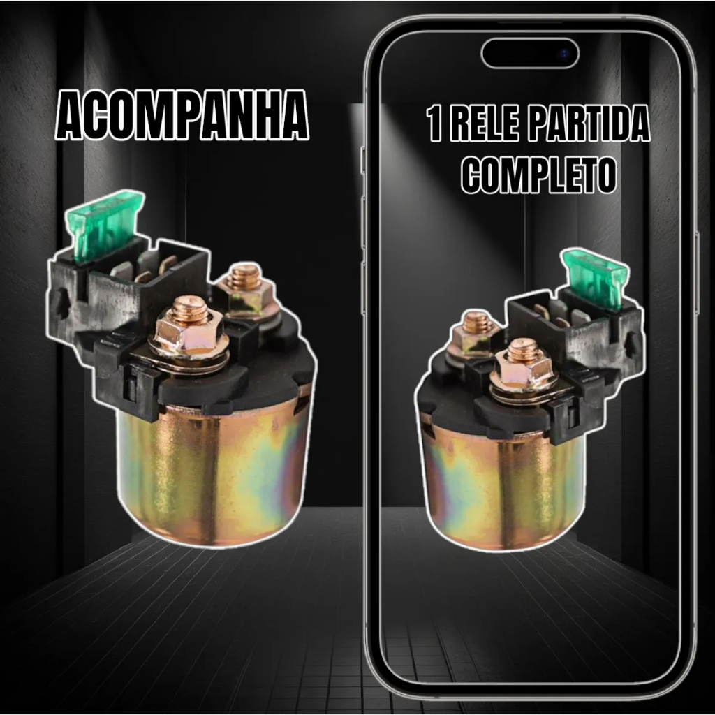 Rele De Partida Completo Kawasaki Zx6 600 1990 Até 1995 — imagem 2 de 2