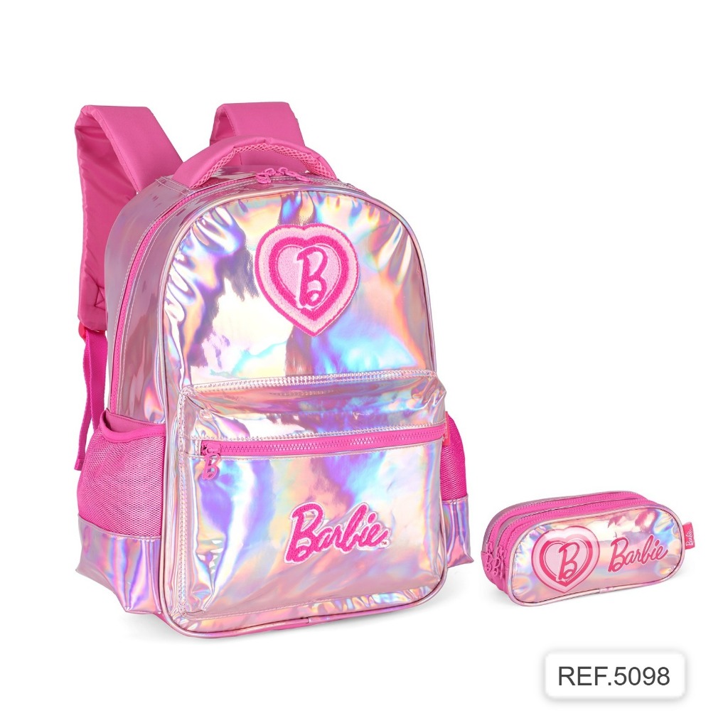 Kit Mochila de Costas + Estojo Barbie Escolar Infantil (5098)