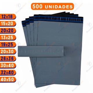 500 Envelope de Segurança Cinza - Saco Envio Correios c/ Lacre - Vários Tamanhos -40x50 são 250 und. em Oferta na Shopee