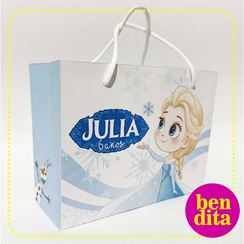Sacolinha Personalizada Frozen | Caixinha Frozen | Frete Grátis