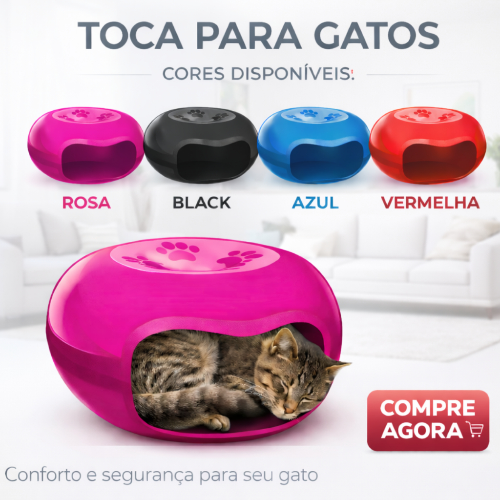 Cama Pet Gato Grande Iglu Donut Arredondada Super Confortável