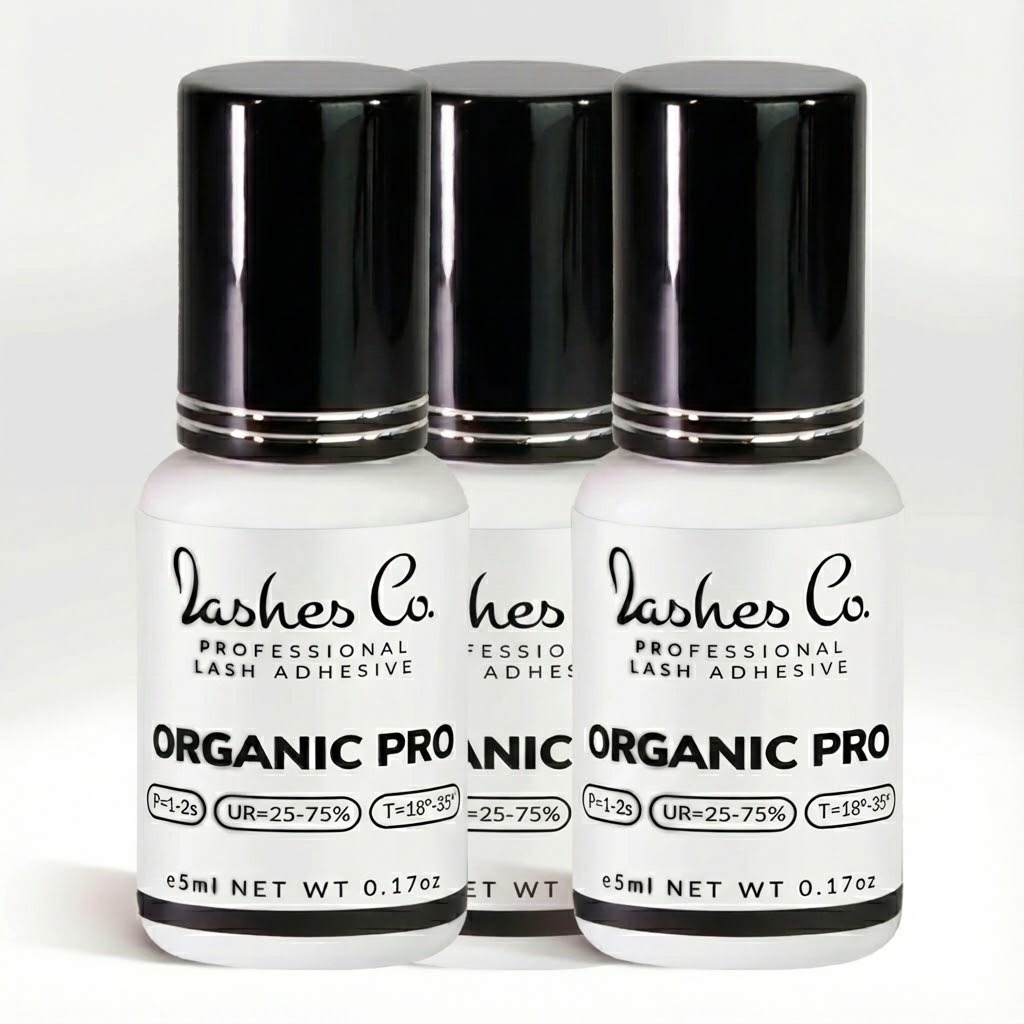 Kit 3 Cola Adesiva Fixadora Para Extensão De Cílios Não Irrita Organic Pro Lashes Co.