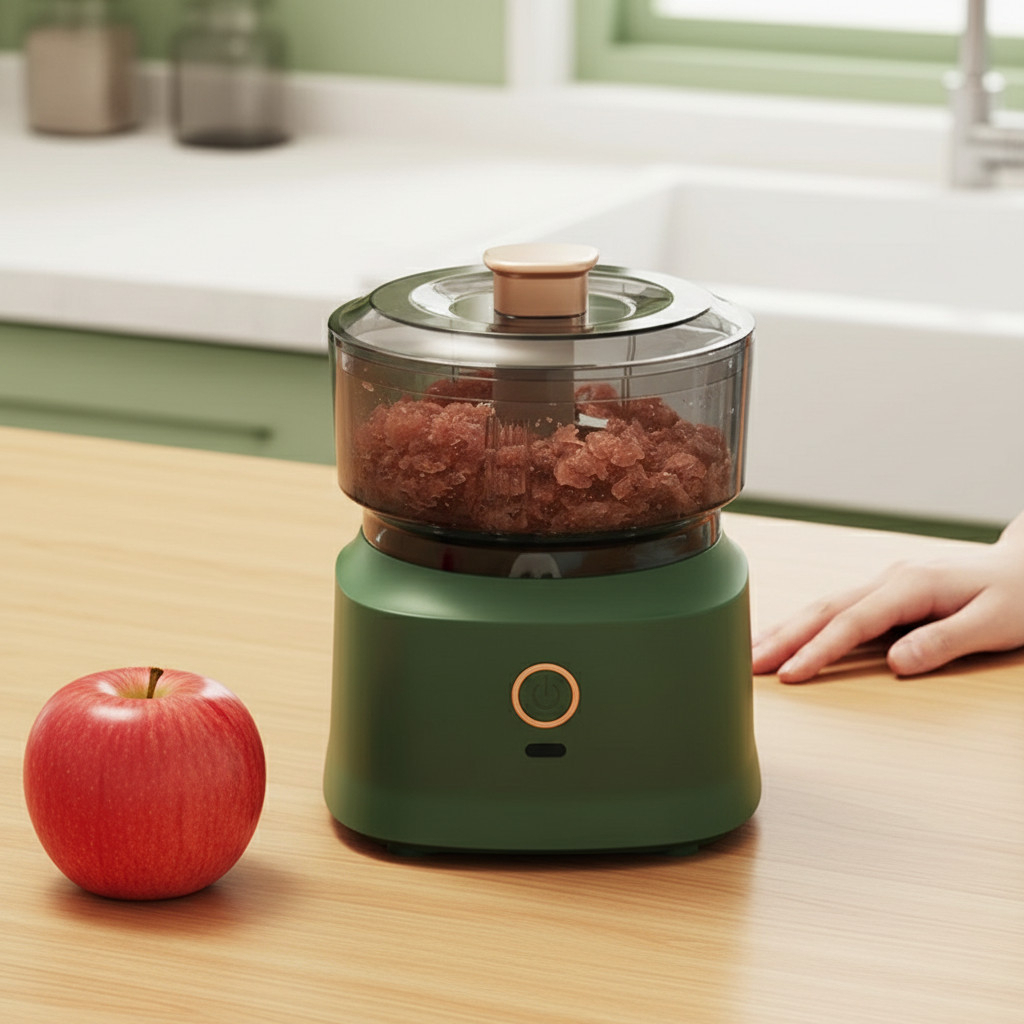 Mini Processador de Alimentos Elétrico 350ml para Temperos Alho Cebola e Pimenta