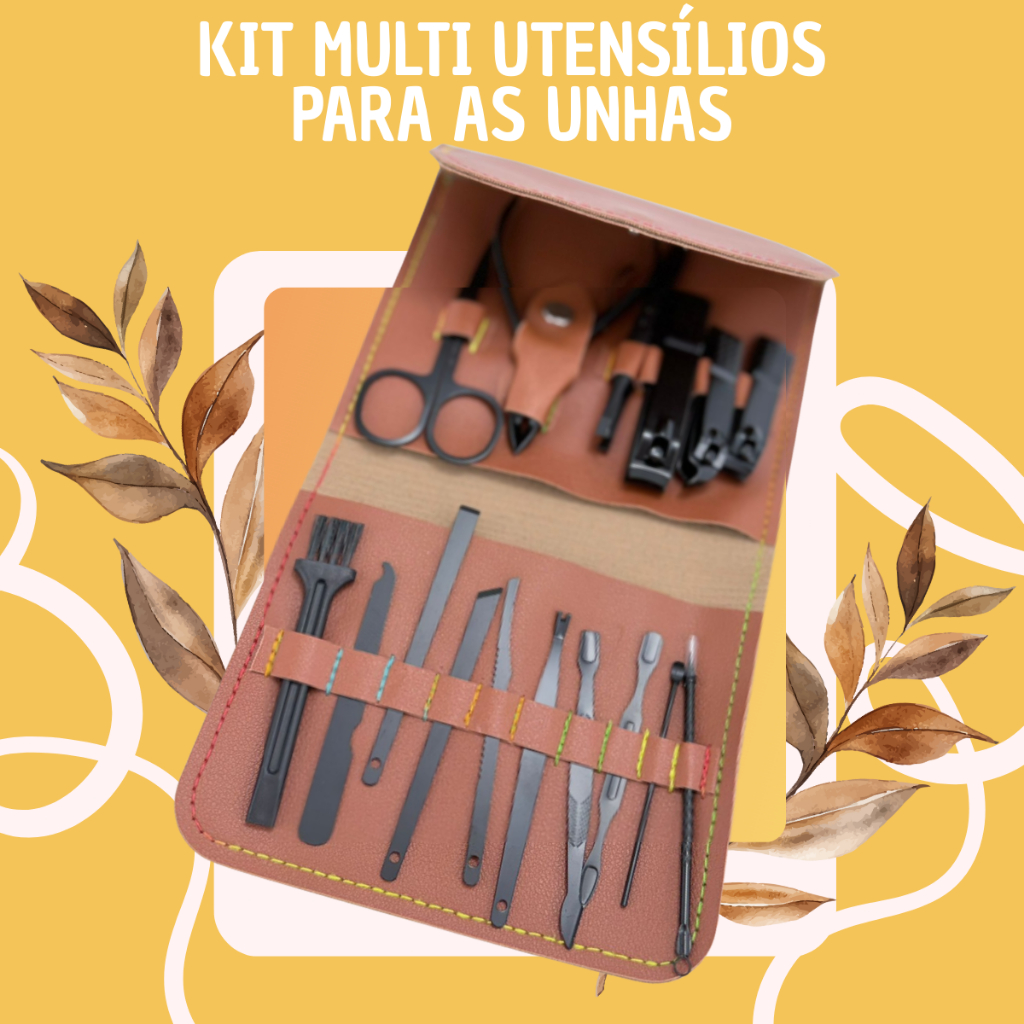 KIT MANICURE ESTOJO UNHAS CORTADOR ALICATE