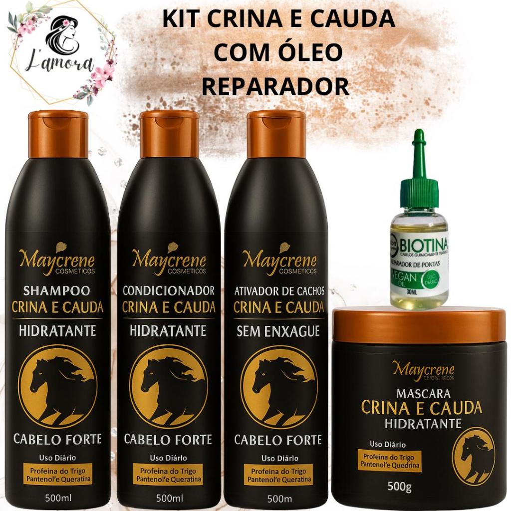 escolha seu kit crina e cauda maycrene 500ml