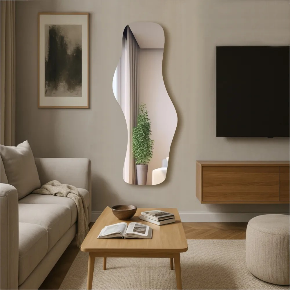 Espelho Orgânico E21 Retrô Lapídado linha FIt Sem moldura Sala Hall Quarto Banheiro em Oferta na Shopee