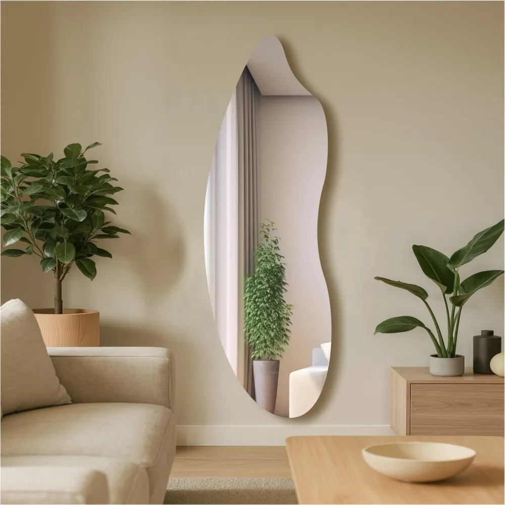 Espelho Orgânico E22 Retrô Lapídado linha FIt Sem moldura Sala Hall Quarto Banheiro em Oferta na Shopee