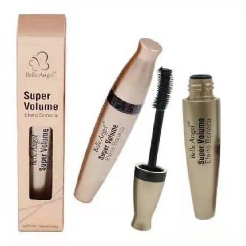 Rímel Máscara de Cílios Super Volume Efeito Boneca Preto - Belle Angel - Mais Vendido