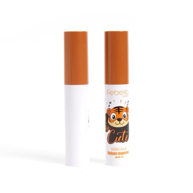Máscara de Cílios Marrom Febella Cute, Volume com Naturalidade– Volume Natural 24h