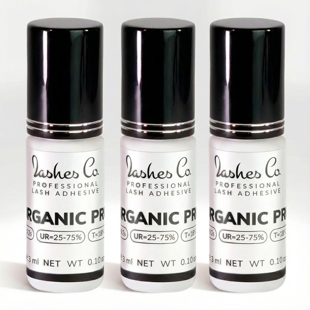 Kit 3 Cola Adesiva Fixadora Para Extensão De Cílios Não Irrita Organic Pro Lashes Co.