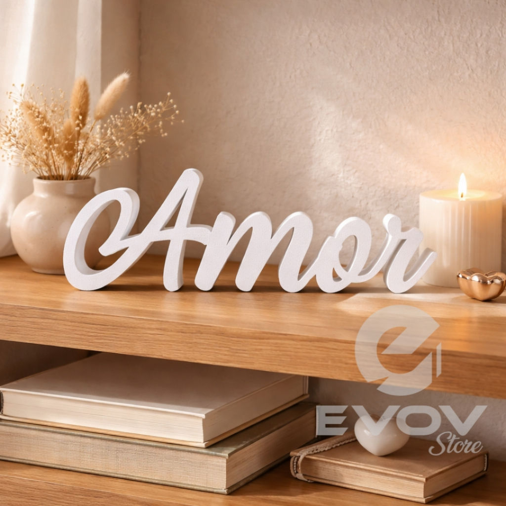 Letreiro Decorativo Amor - Decoração Moderna para Sala, Quarto ou Casamento em Oferta na Shopee