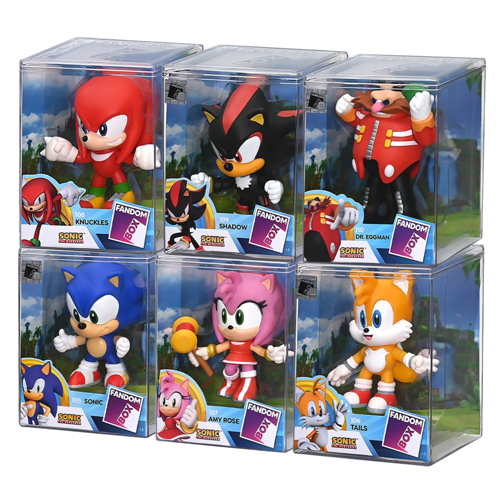 Sonic Fandom Box Boneco Decorativo Personagens Miniaturas Colecionáveis Em Vinil - Líder Brinquedos