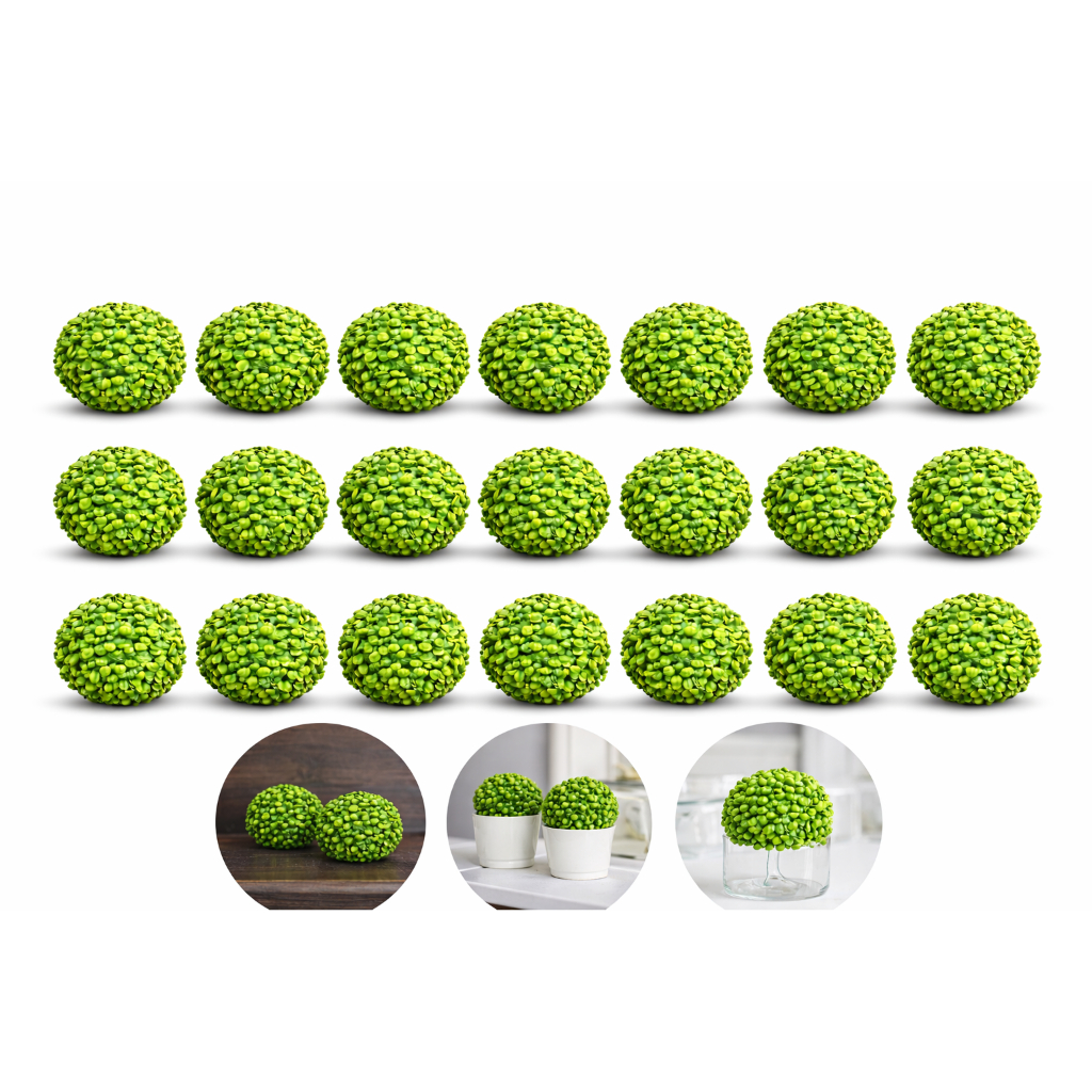 20 Bolinha Buchinho Artificial Decorativa 10cm Bola Grama