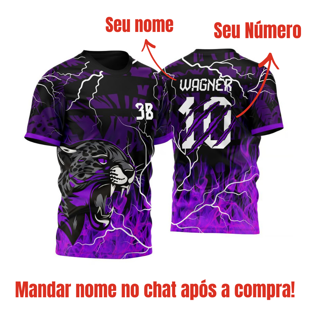 Camiseta Interclasse Personalizada DryFit Pantera | Camisa de Time para Jogos Escolares