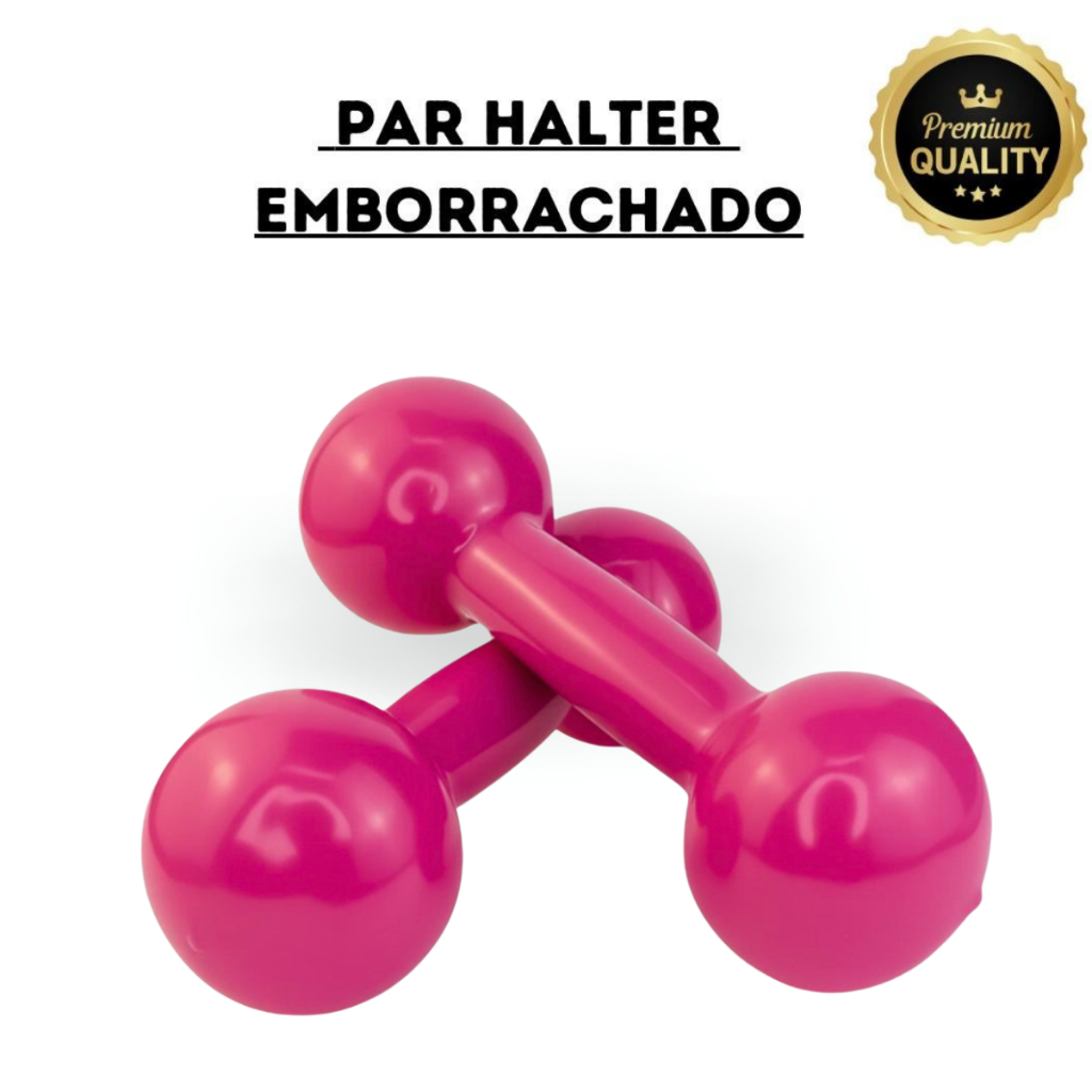 Par Halter Emborrachado Rosa Par - 1 Kg ao 5 Kg Treino Academia Musculação Em Casa em Oferta na Shopee
