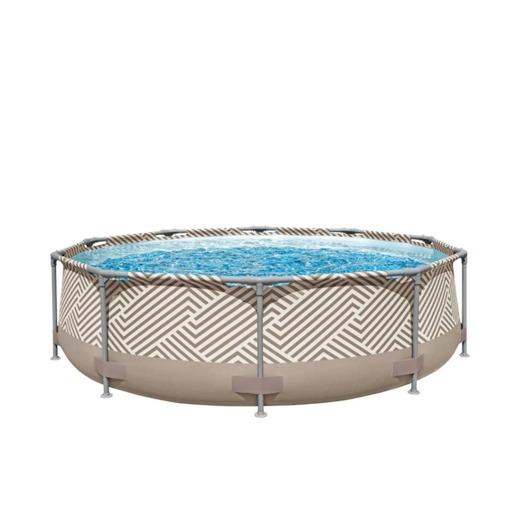 Piscina Circular Redonda 5200 Litros Bege Mor em Oferta na Shopee