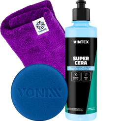 Super Cera Automotiva Brilho Proteção Pintura Carro Moto Vintex 200g